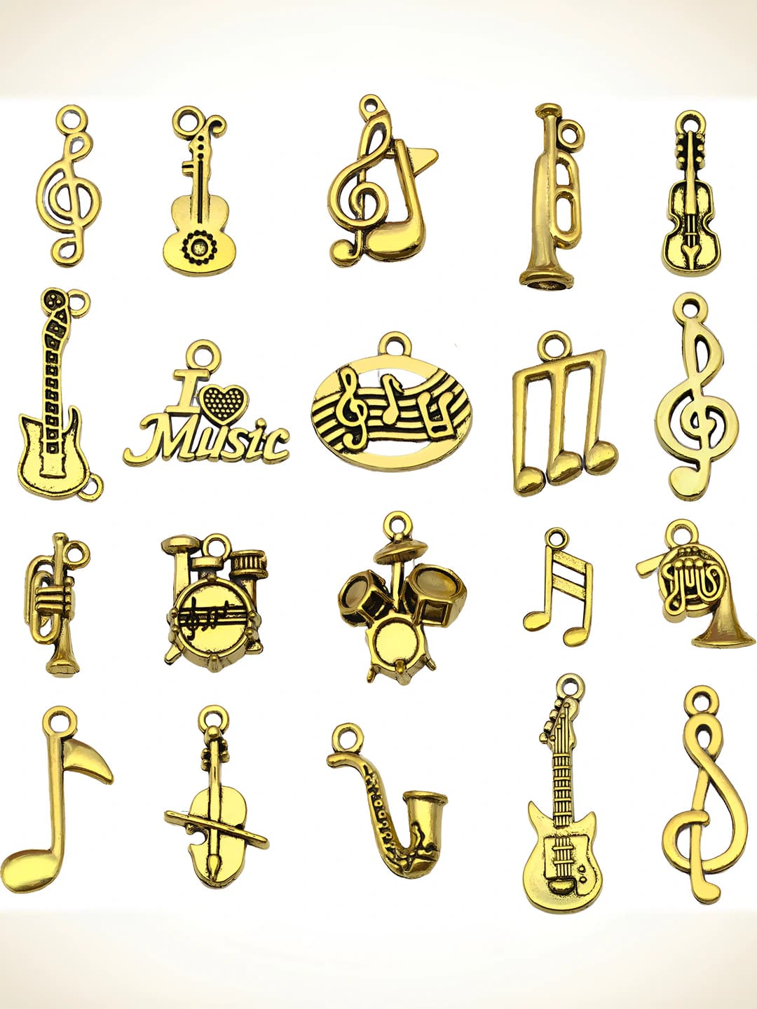 20 pcs antique gold music - 20 var - 22.7g-SN894