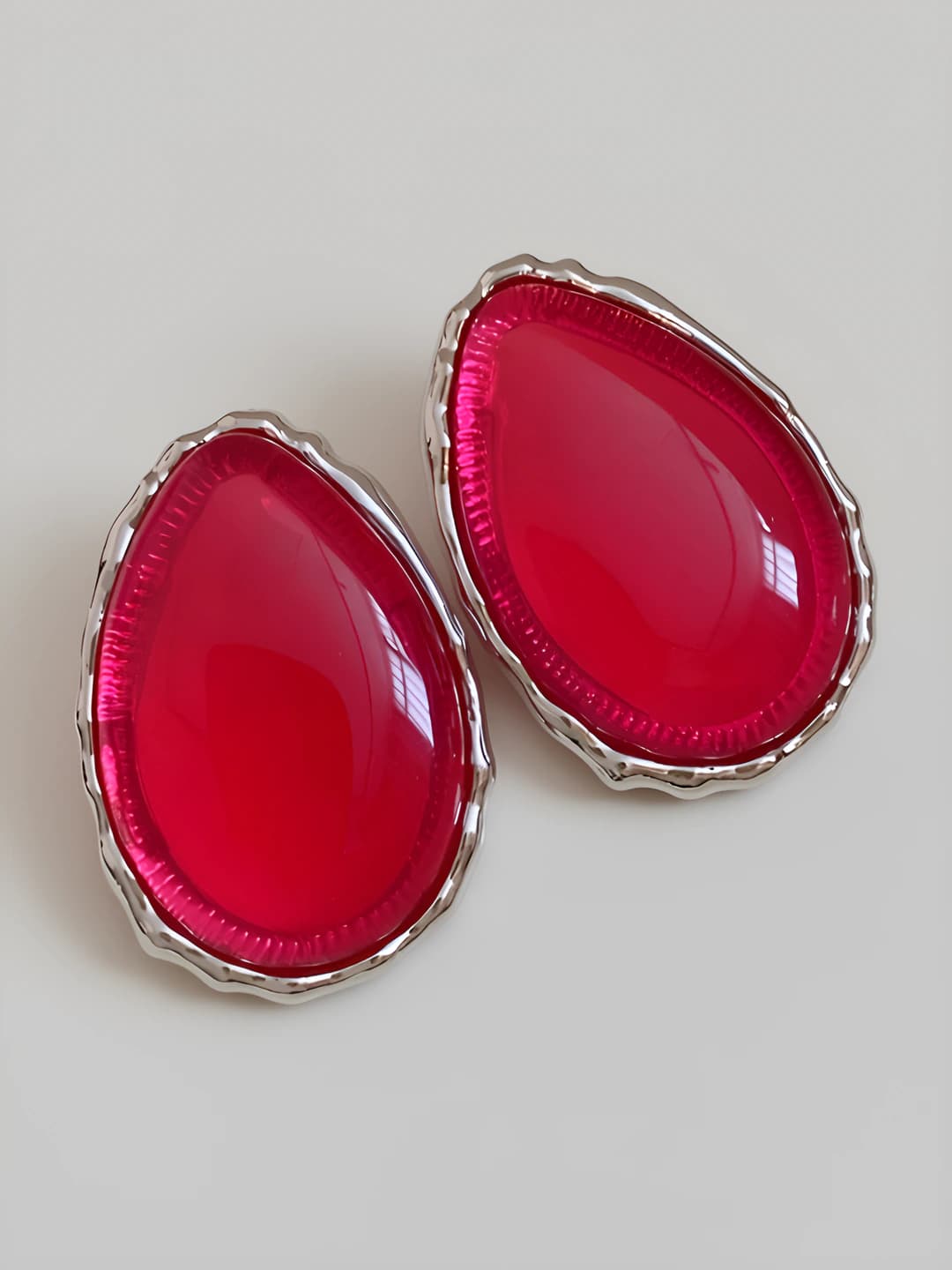 Silver post-Silver-Rose red