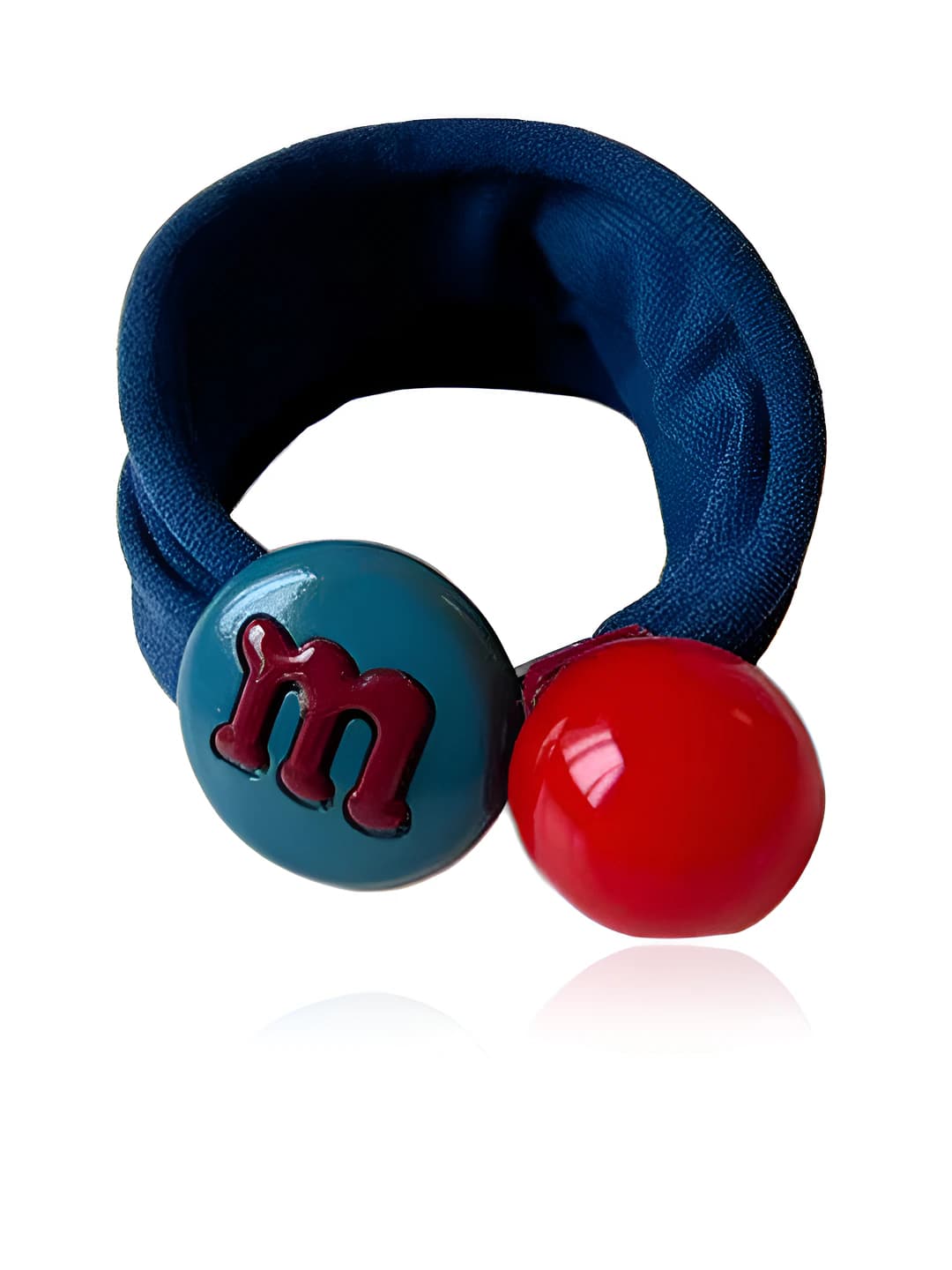 1# Korean style M scrunchie blue ~5 cm