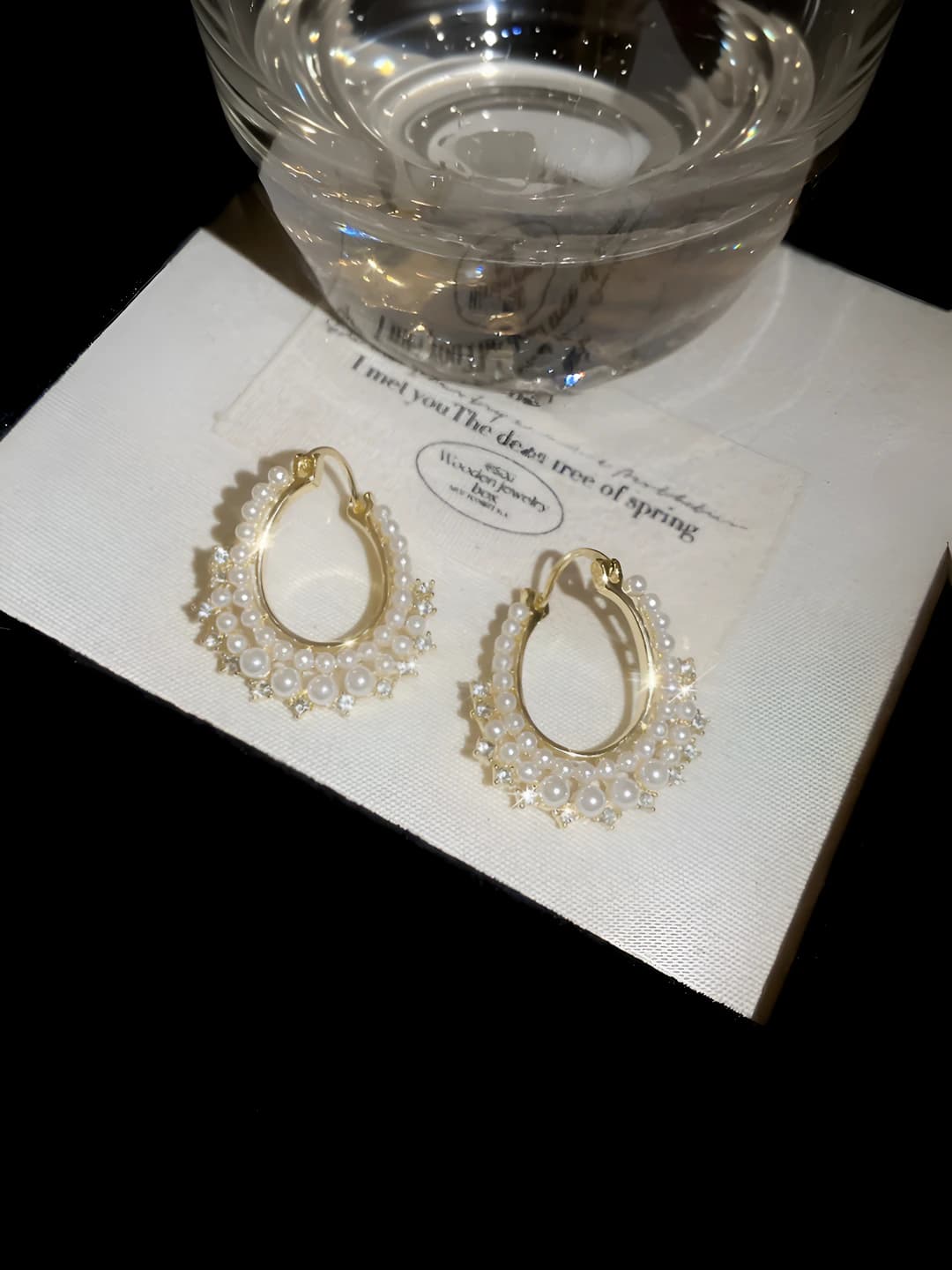 Ear clip - Gold - White