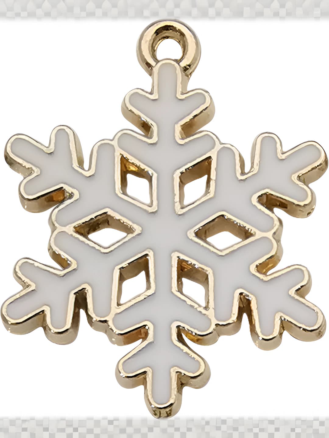 White snowflake 19x24mm-1.3g