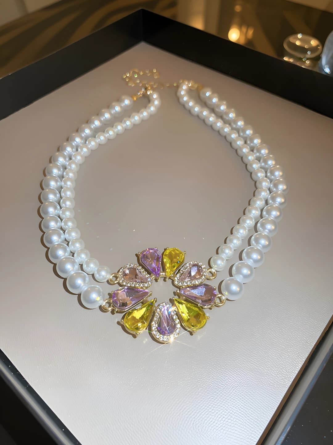 18# Necklace - Purple - Pink - Yellow
