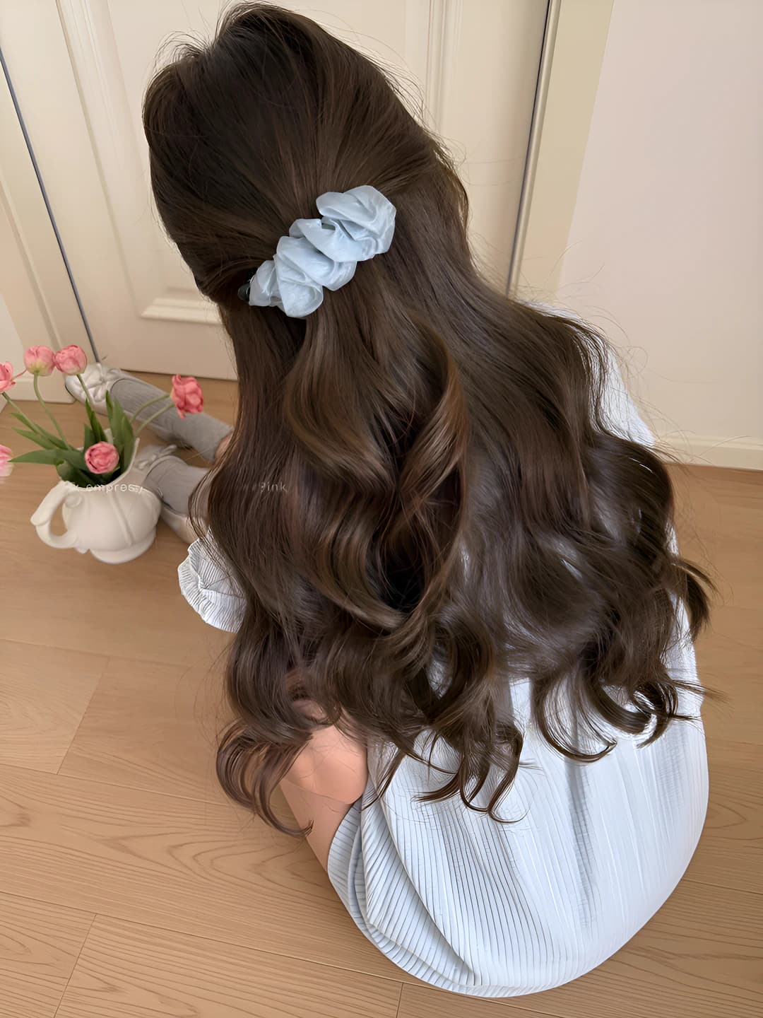 8#Light blue small bottom clip 10 cm