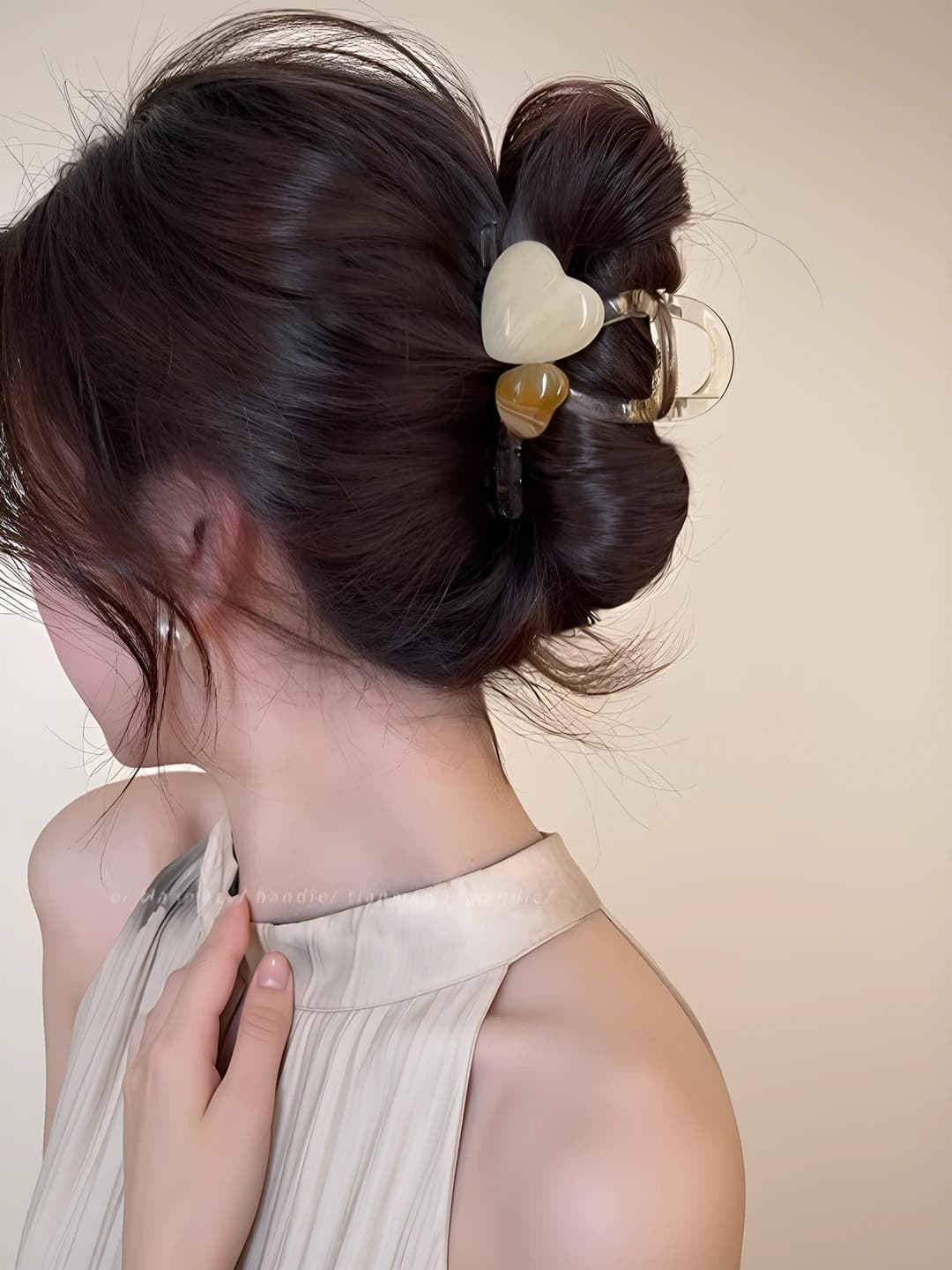 27# Молочный желейный сердечко зажим [8cm]