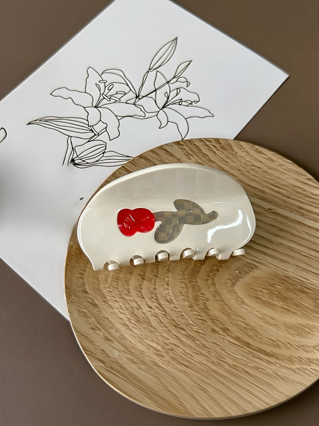 Rose hair clip