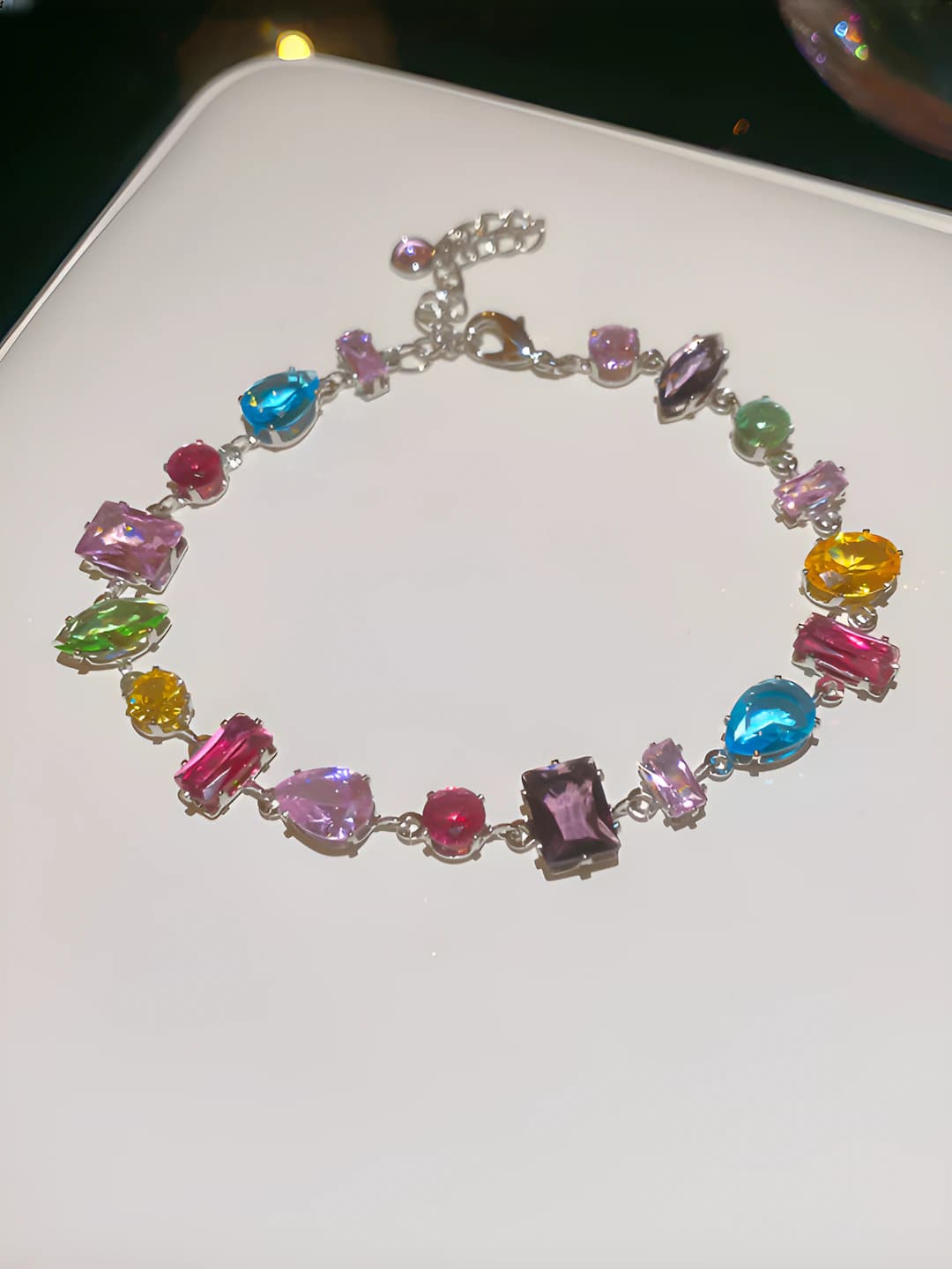 48# Bracelet - white gold - multicolour