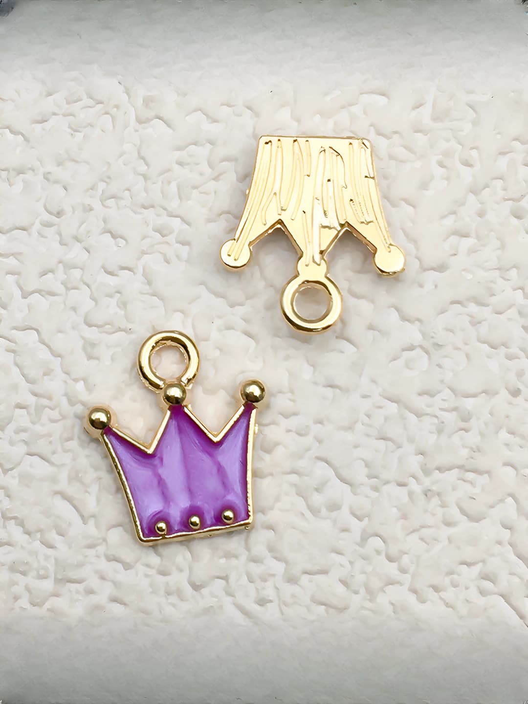 1 pc pearl purple crown 11x12mm-0.5g