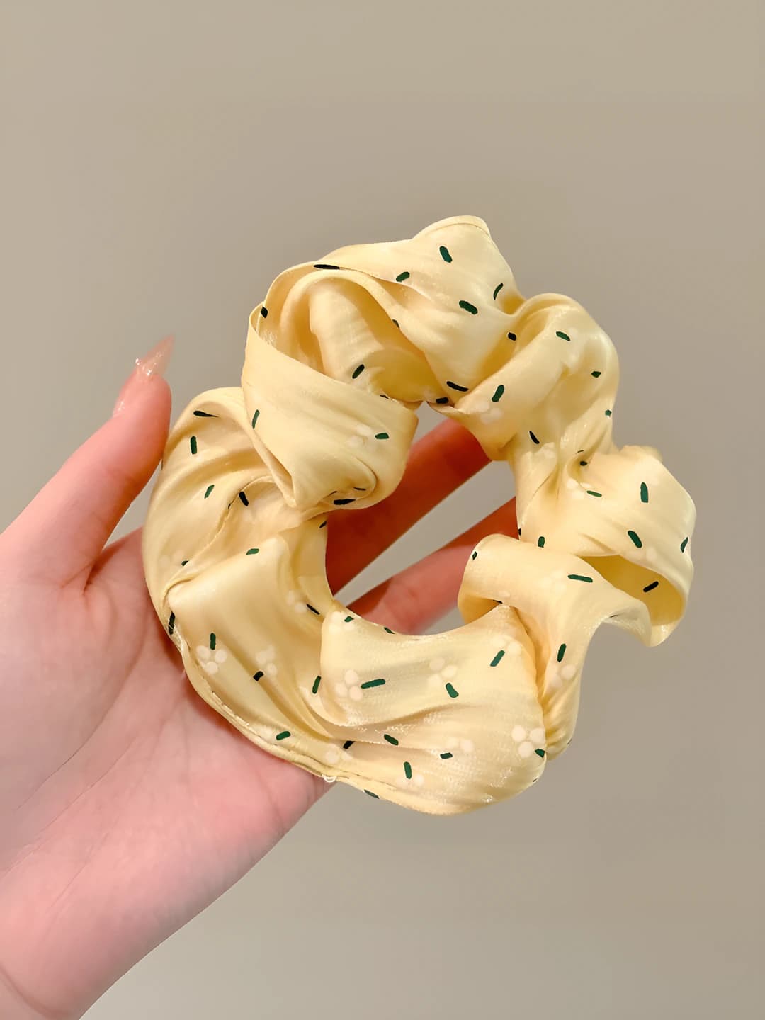 1# Yellow-Cloud hair tie approx. 12 cm