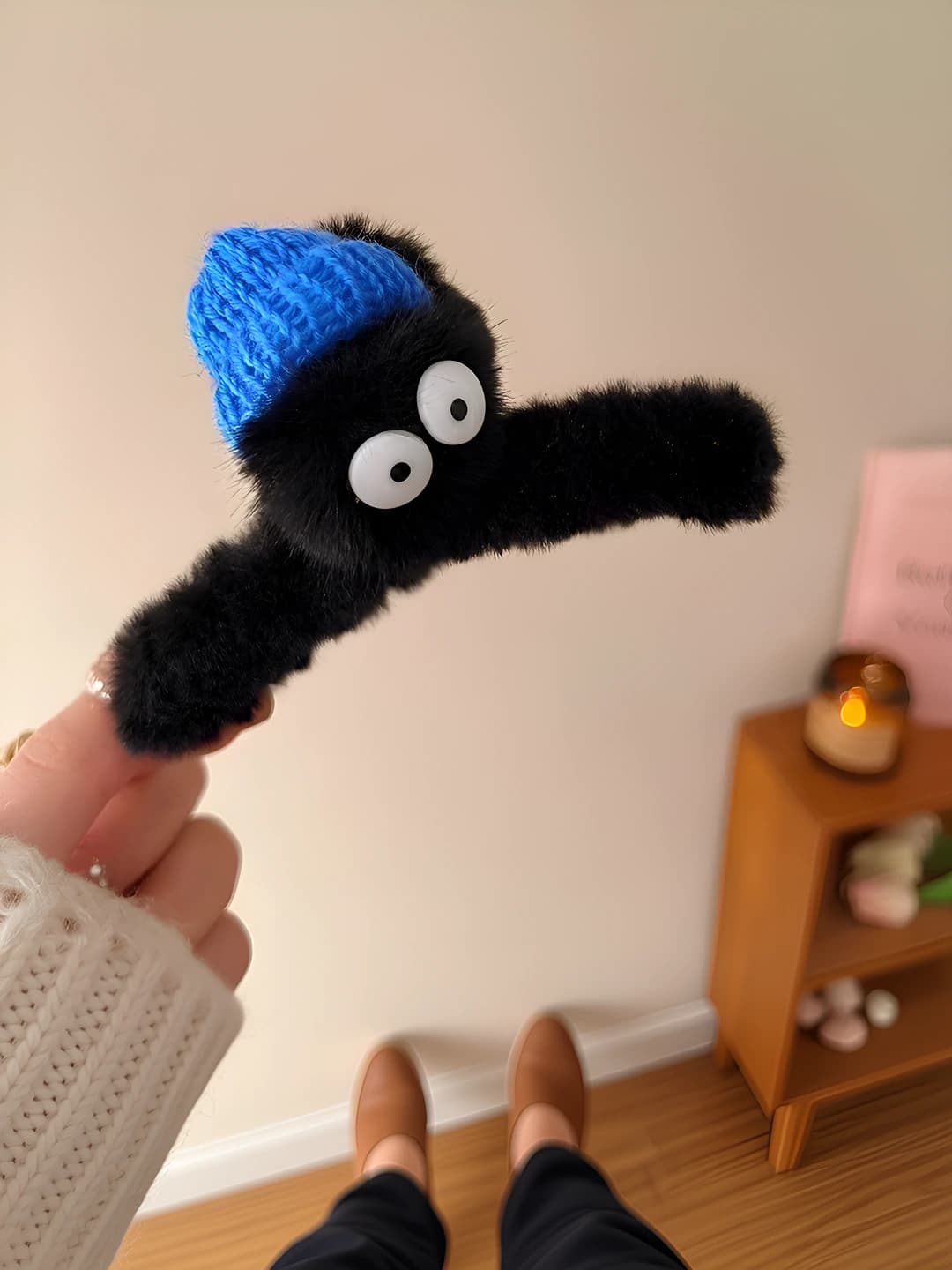 Flocked single-sided coal black-11cm