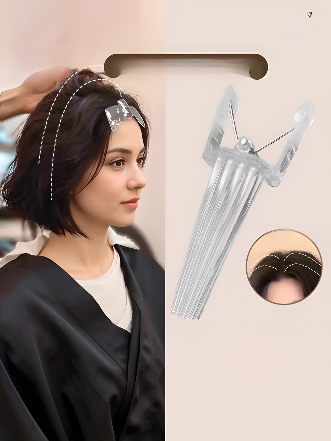 White root clip ~8.5 cm