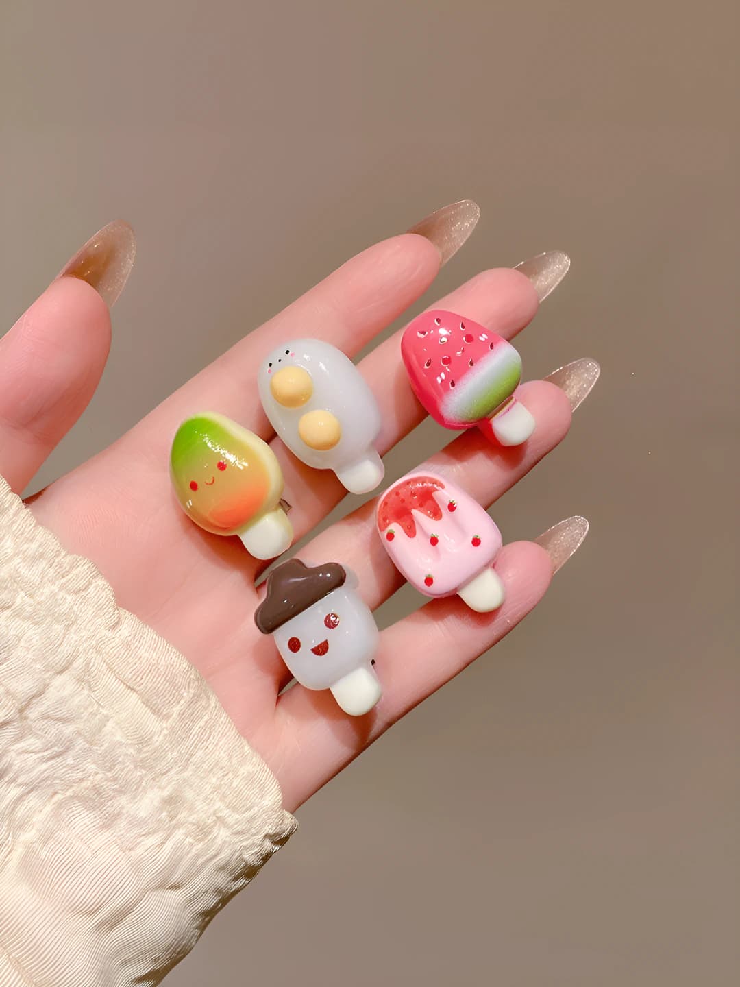 1# Pink, strawberry, 3 cm