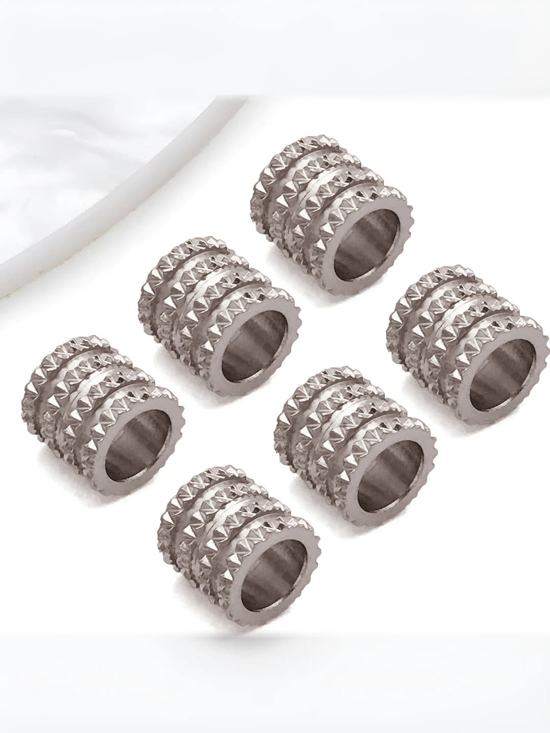 1 шт. 6x6x6mm отверстие 4mm стальной цвет сетка большая дырка трубка бусина-0.66g-T2155