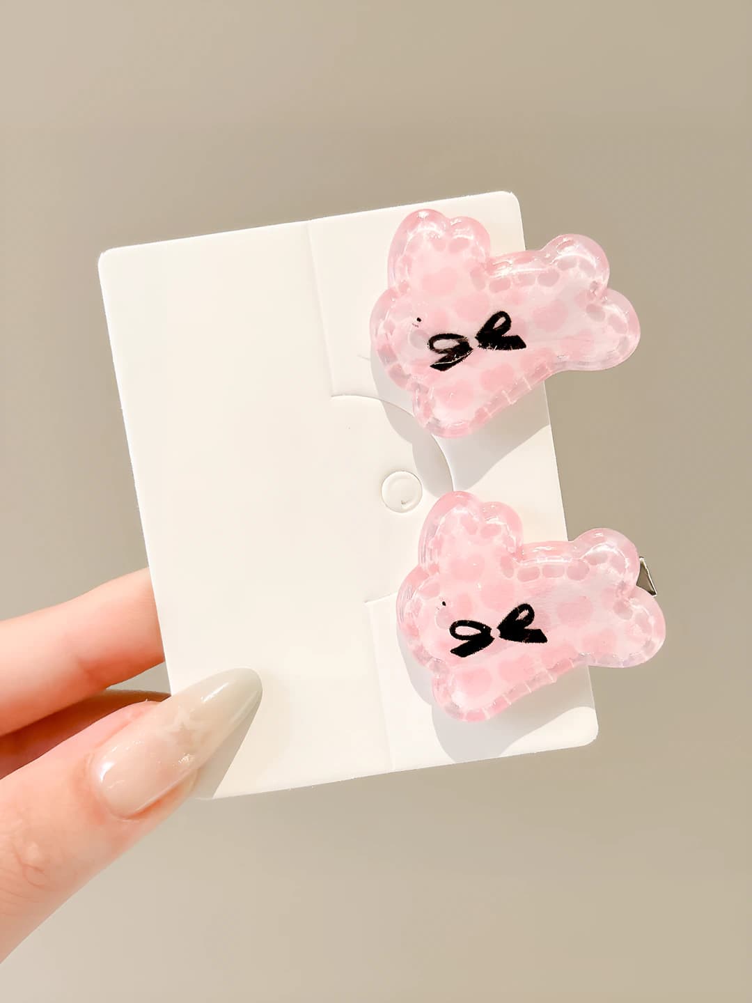 Small bear pair - dark pink