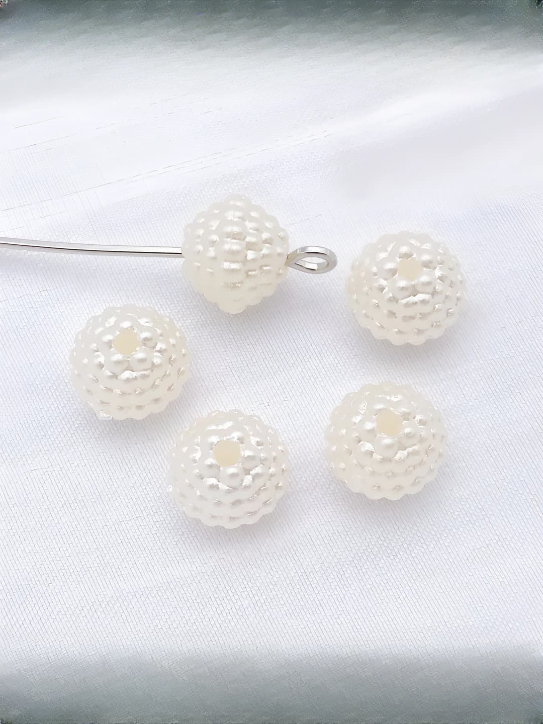 1 ta oqsimon ABS soxta marvarid, 7x8 mm, 0.2 g