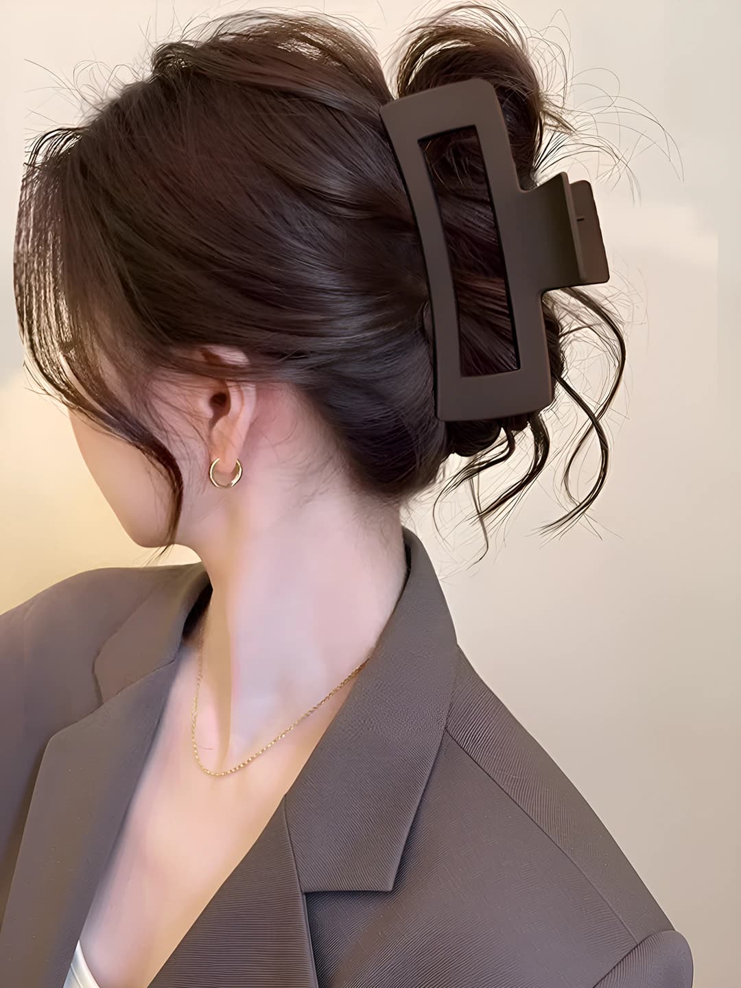 16# Matte coffee square clip 12.5 cm