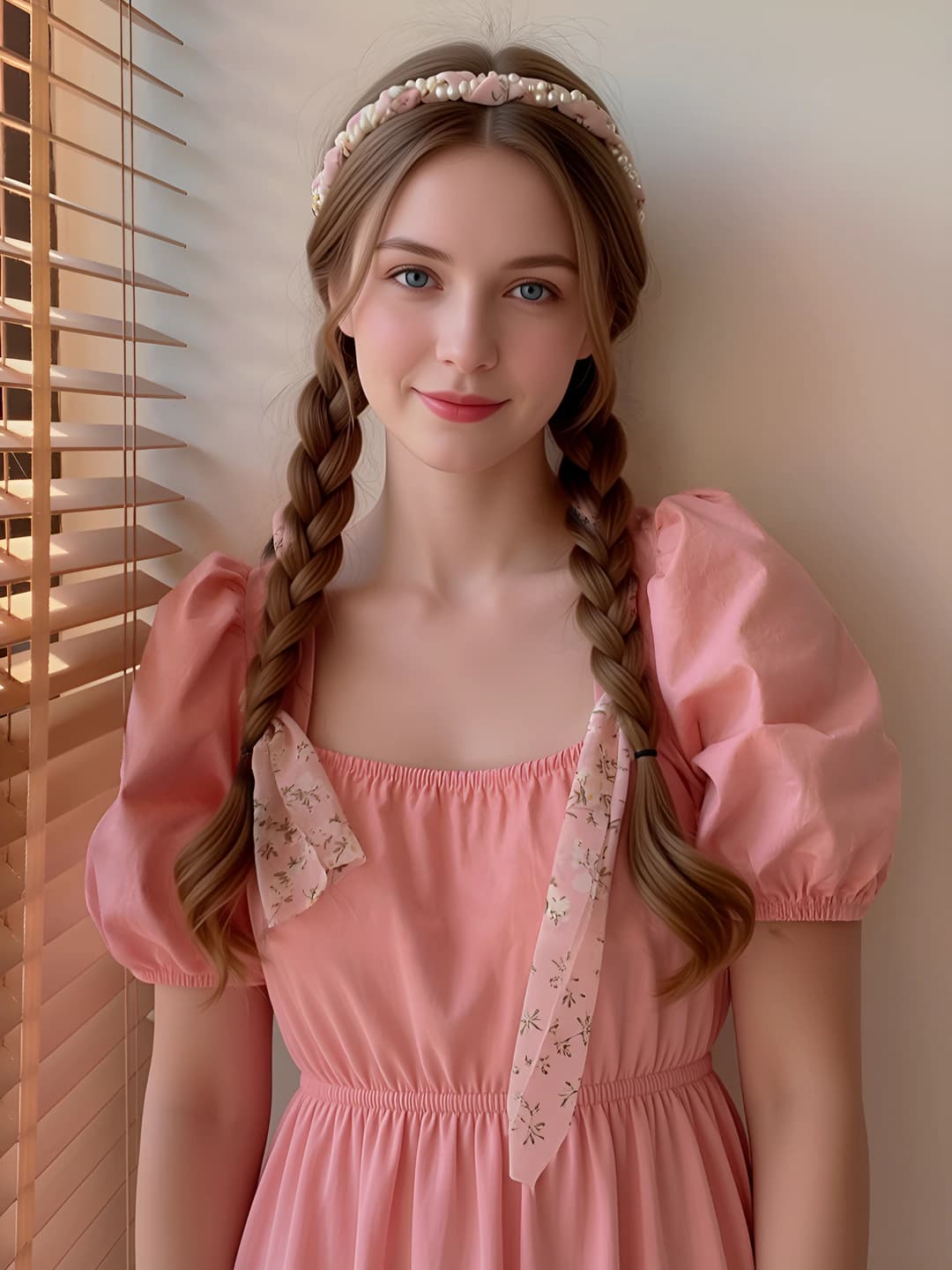 8# Розовый мелкий цветочный