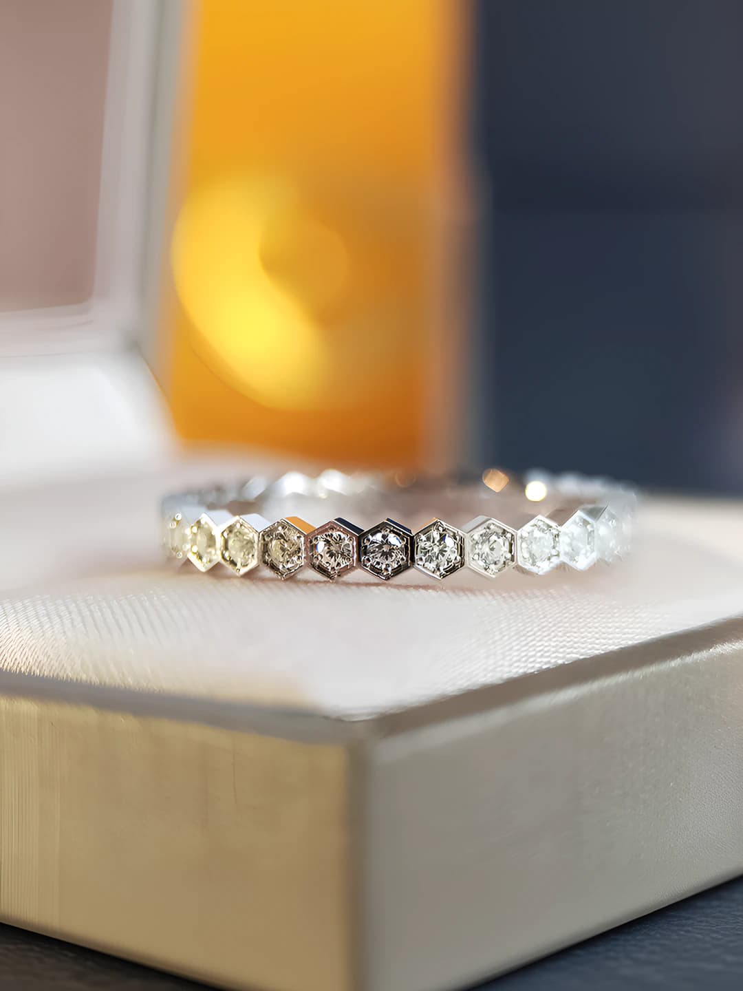 White gold full circle diamonds