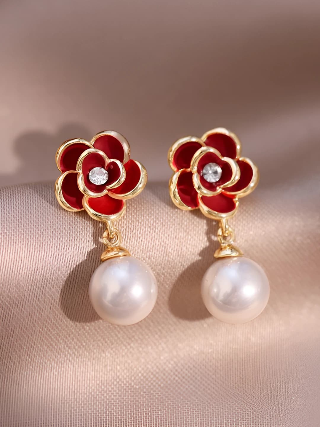 13 Silver pin - Gold - Red