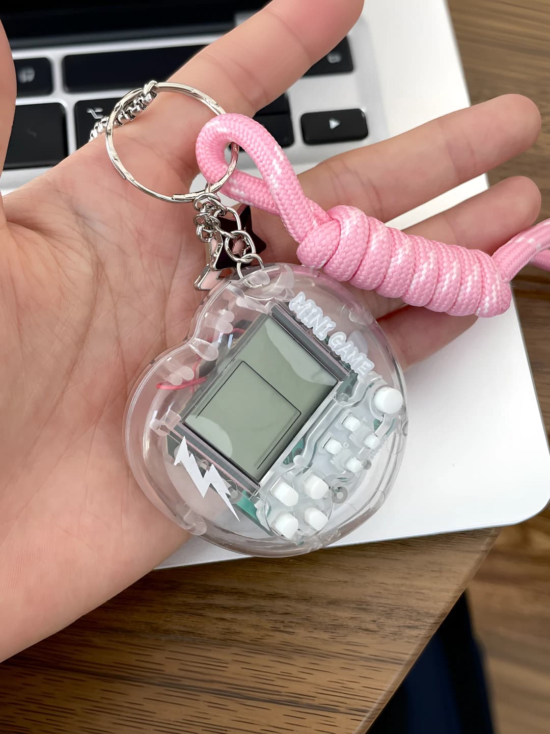 Pink console pendant necklace