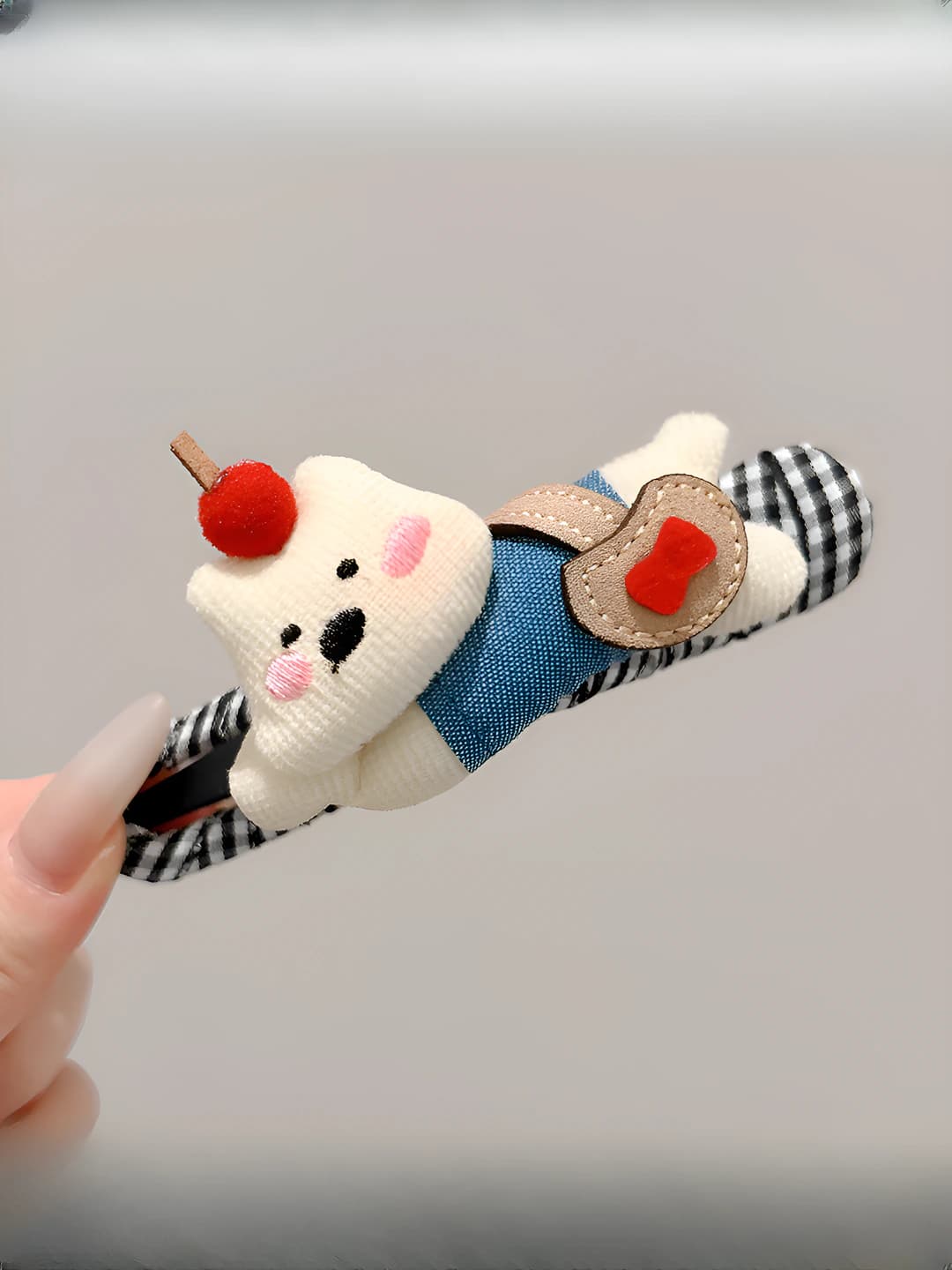 Green white puppy 11 cm