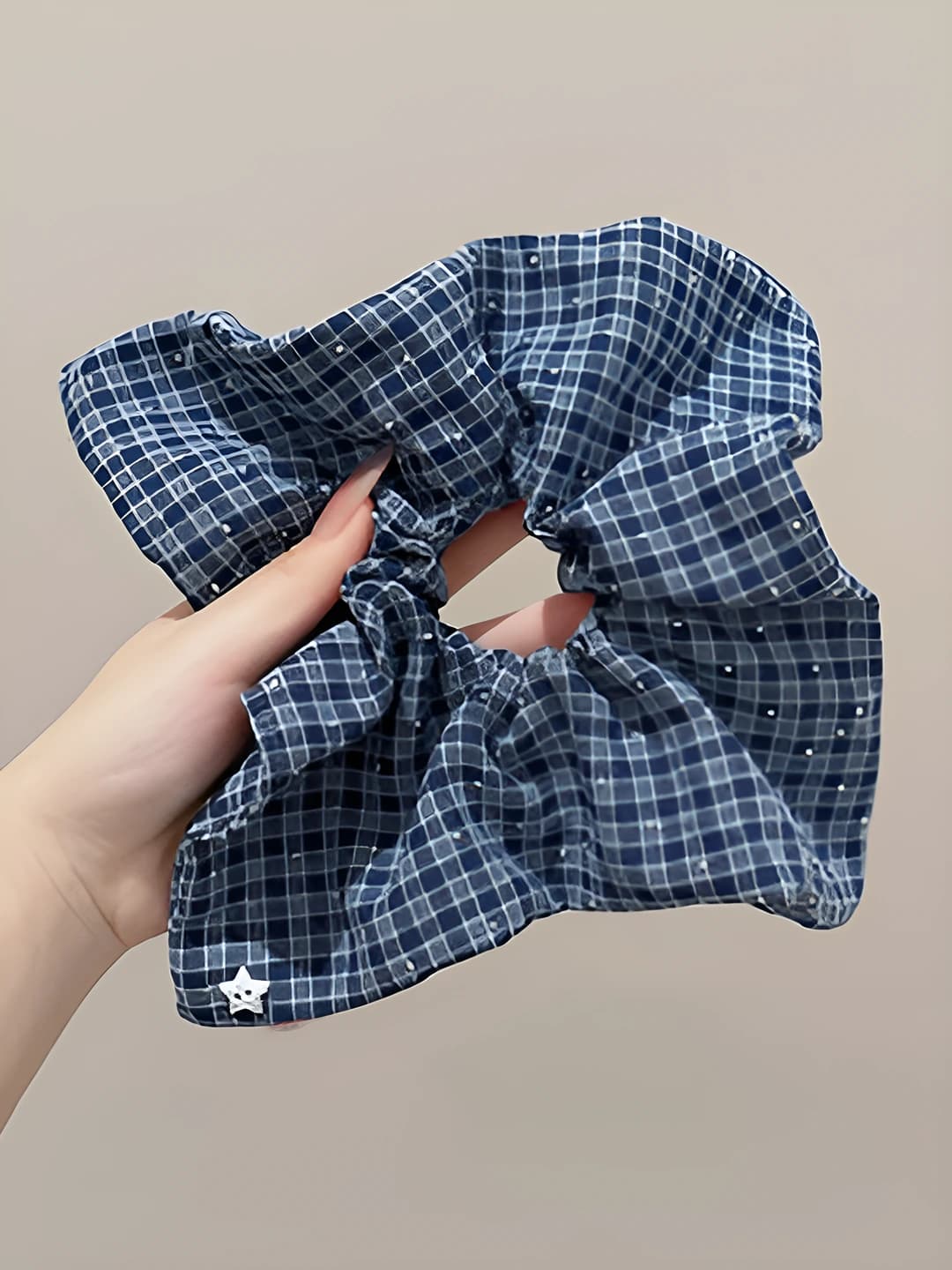 Blue star plaid 22 cm
