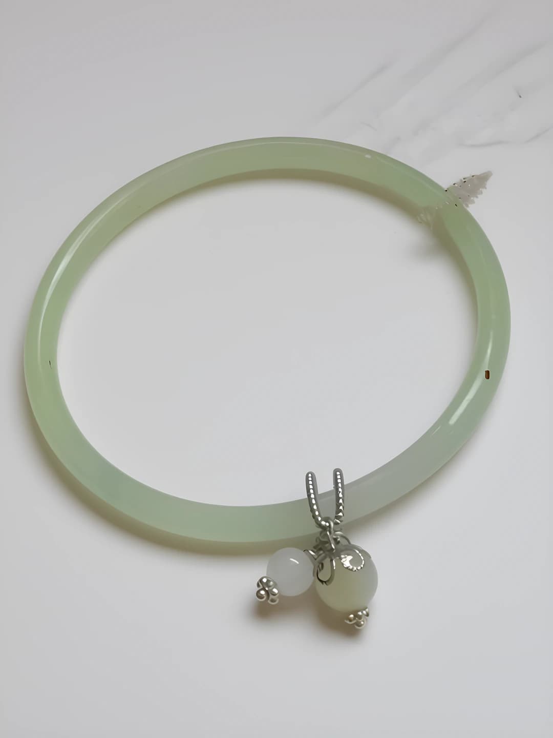 Green bead bangle 1 pc 62mm