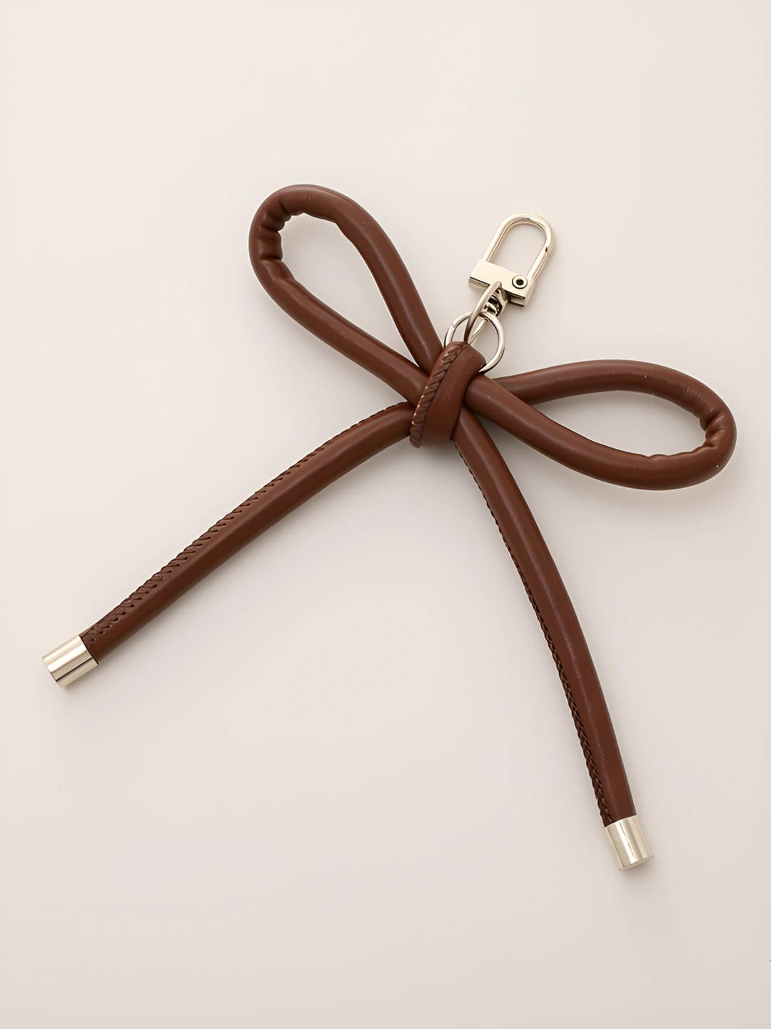 K3650 Leather bow charm Coffee
