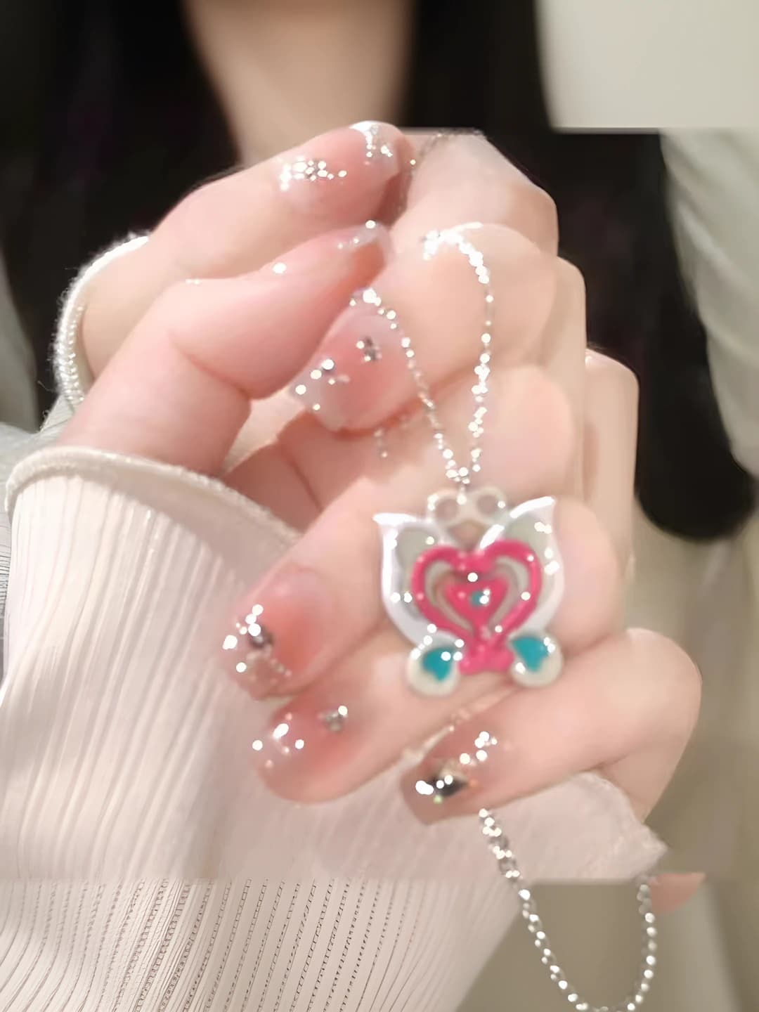 Little fairy necklace, pink