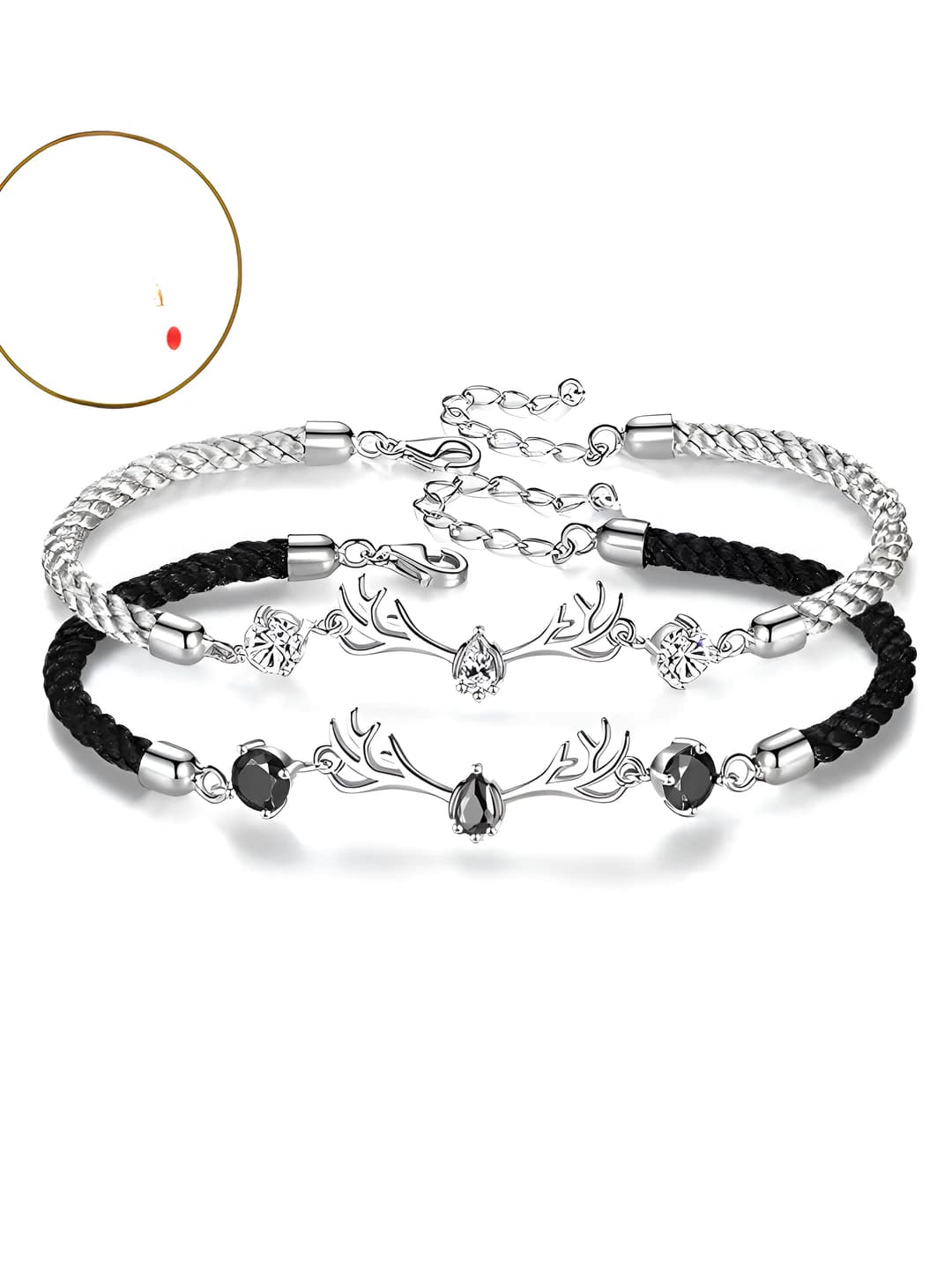 Women's Korean style bracelet with zircon and geometric design