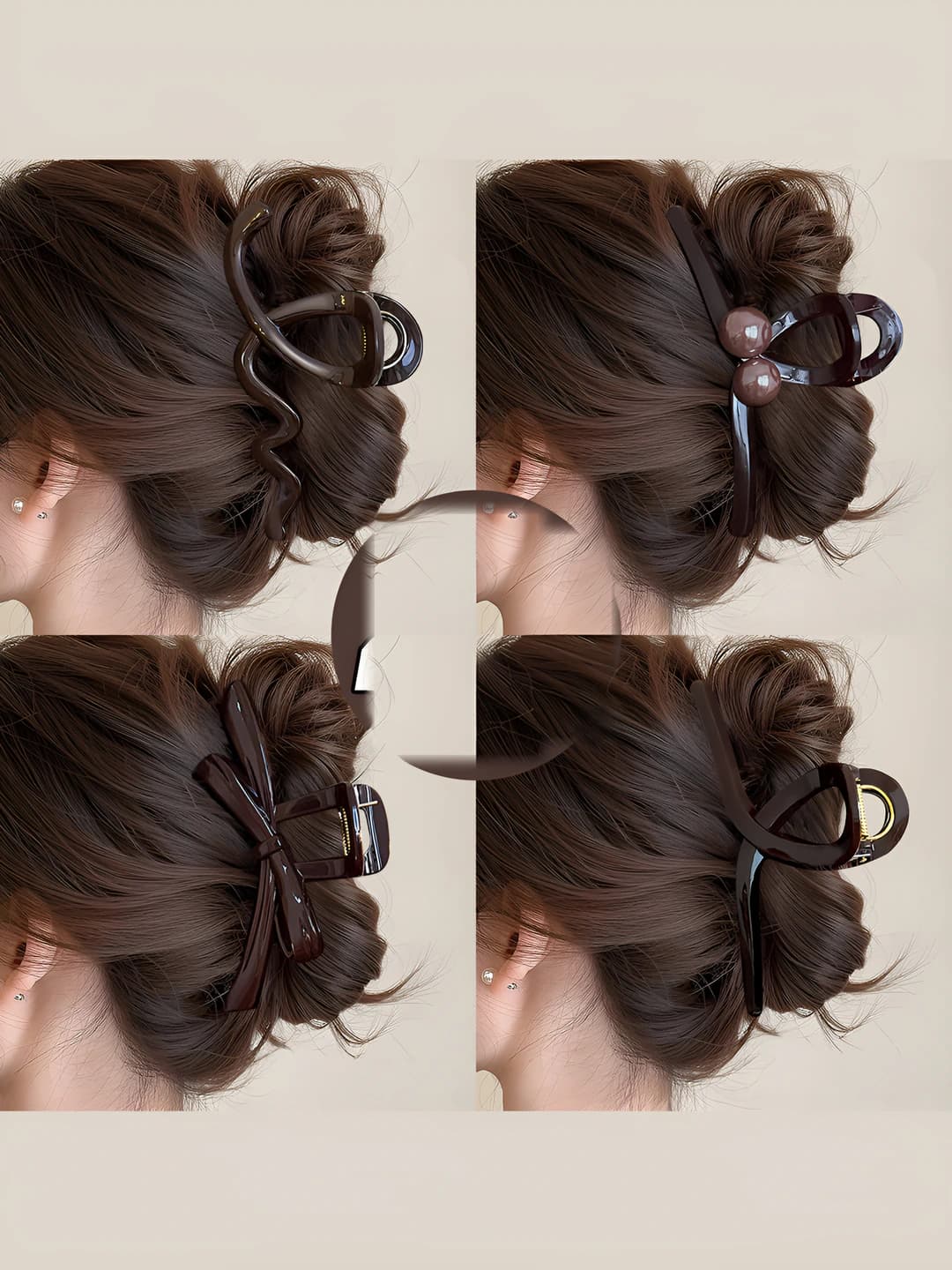 Women's large hair clips and combs: plastic, handmade, 2026 style
