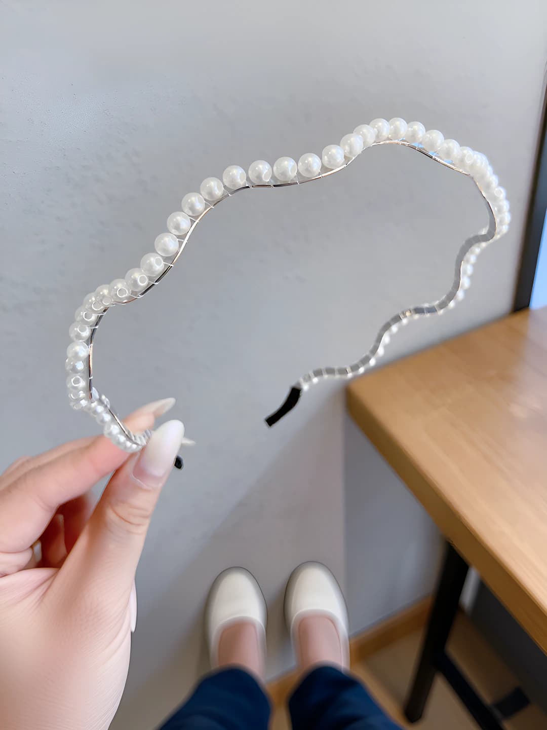 16# Silver wave pearl