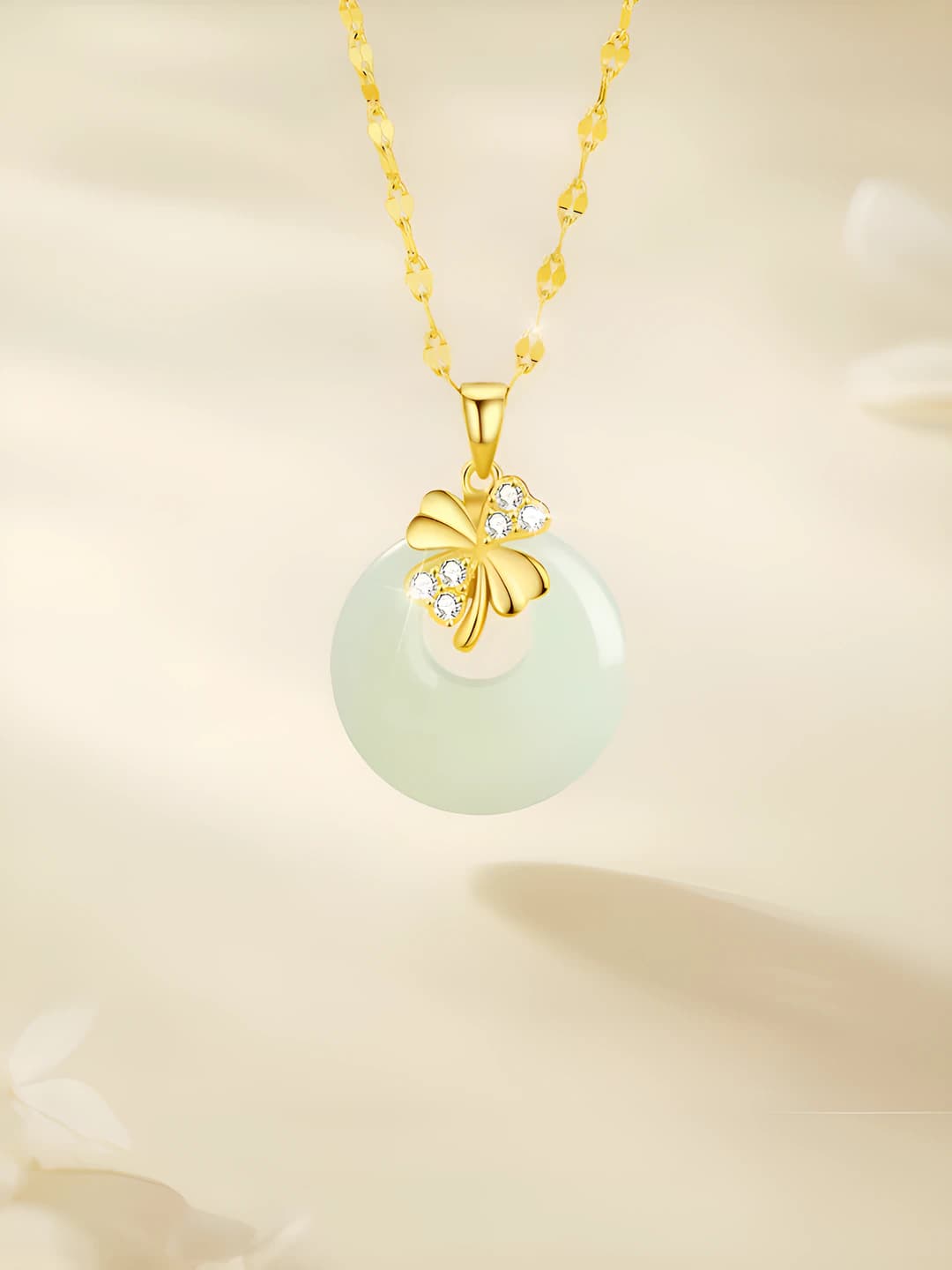 Women's 2026 style stone pendant chain necklace