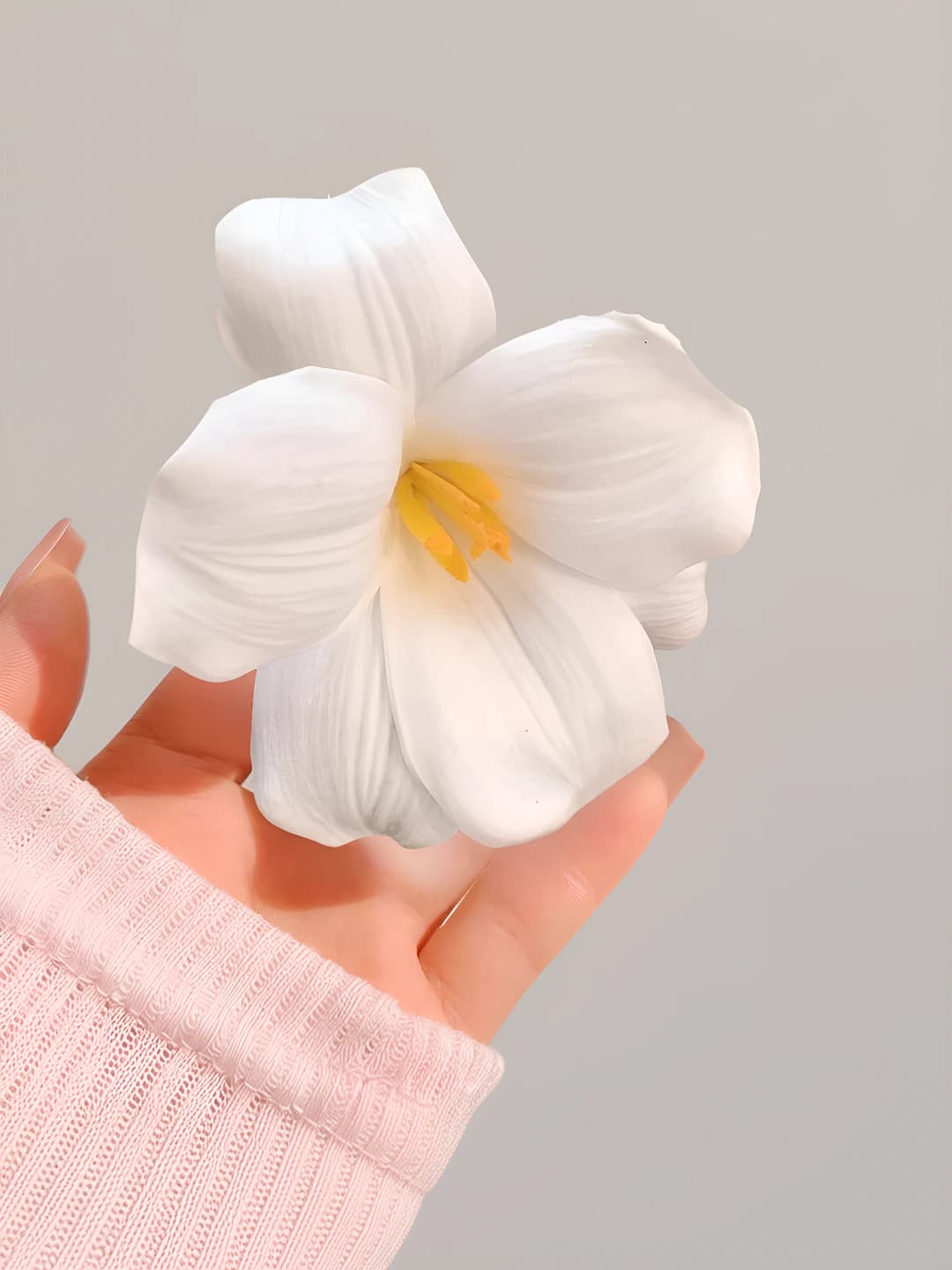 1# Tulpan side clip [White] 11 cm
