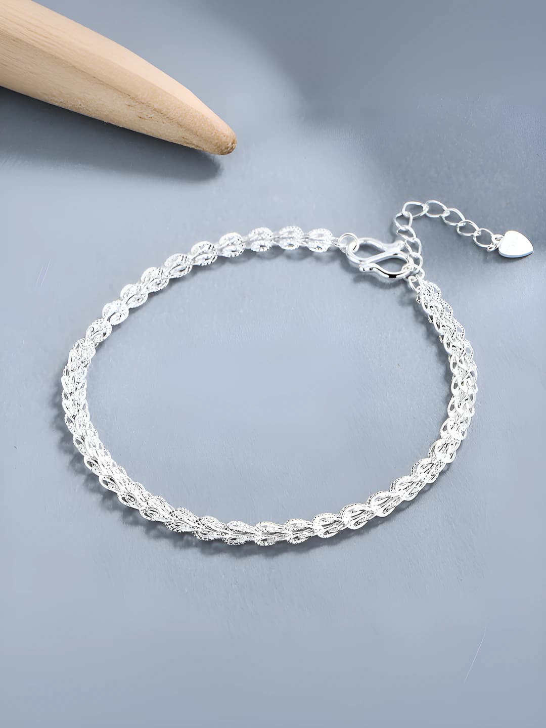 Women's retro style Korean style geometric shape bronze bracelet