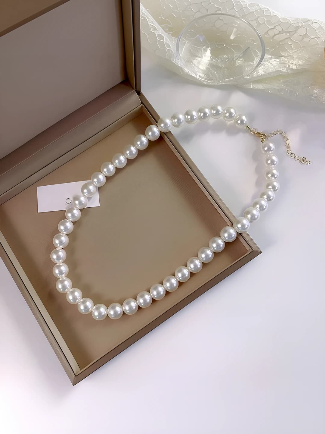 Fever style 12mm pearl necklace