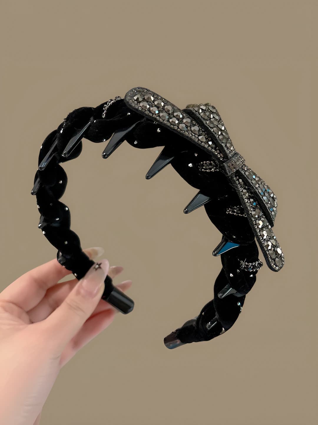 Black bow headband