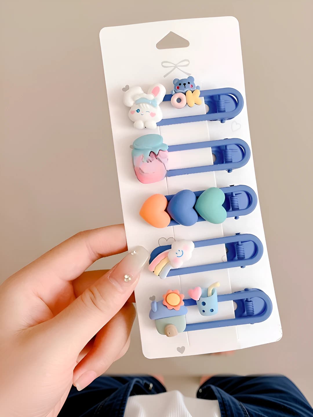 3# Blue duckbill, 5 pcs, resin