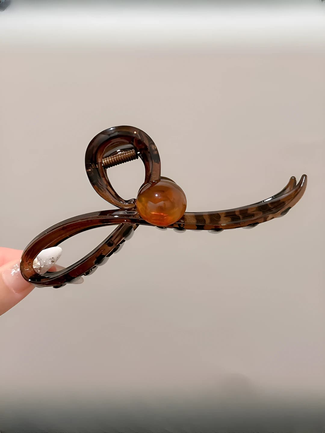 4# [Caramel pearl large clip 13cm