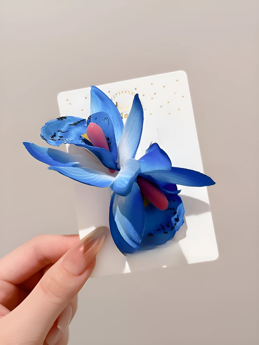 4# Градиентный синий 3D фаленопсис клипса 4 см
