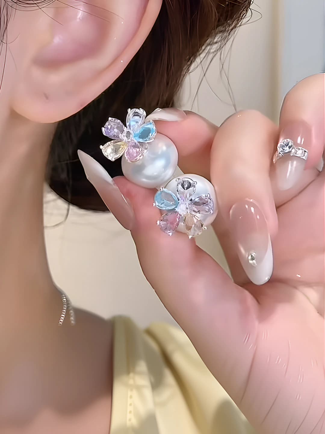 Серебряная игла, серебро, разноцветный
