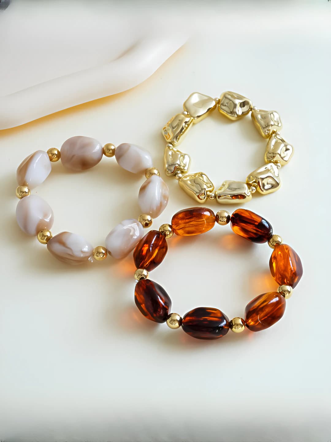 Bracelet-Gold-Coffee-Khaki (3 pcs)