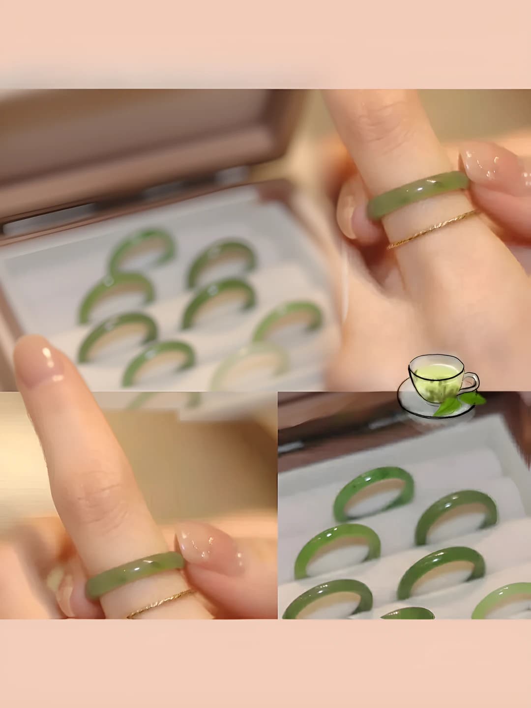 Зелёный чай бирюзовый пар 18mm