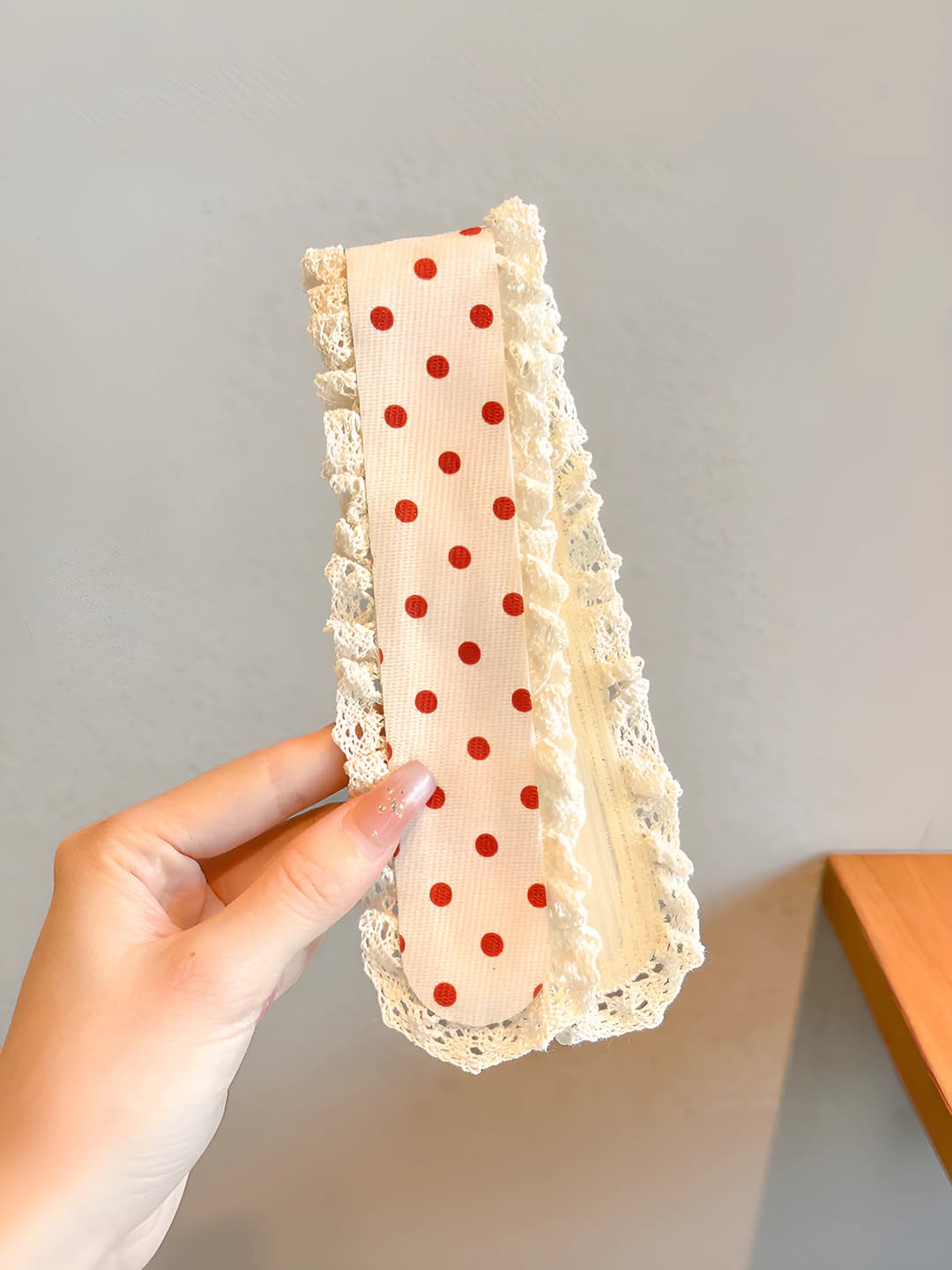 7# Red polka dots - 34*5 cm