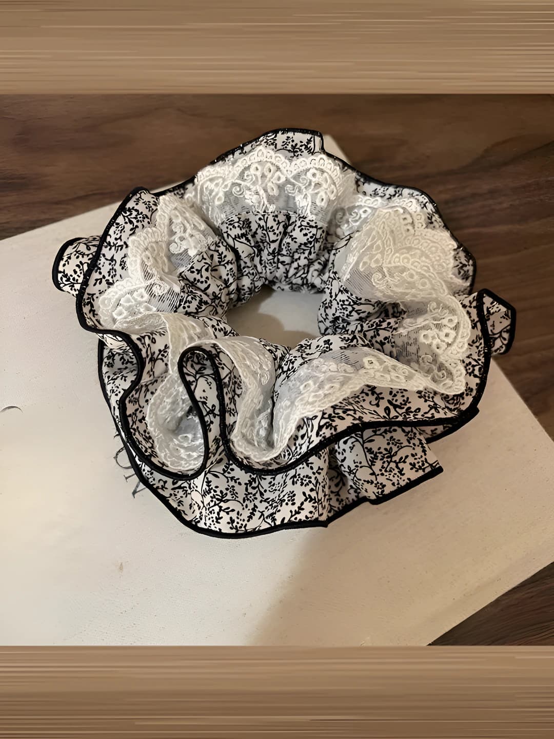 White floral lace