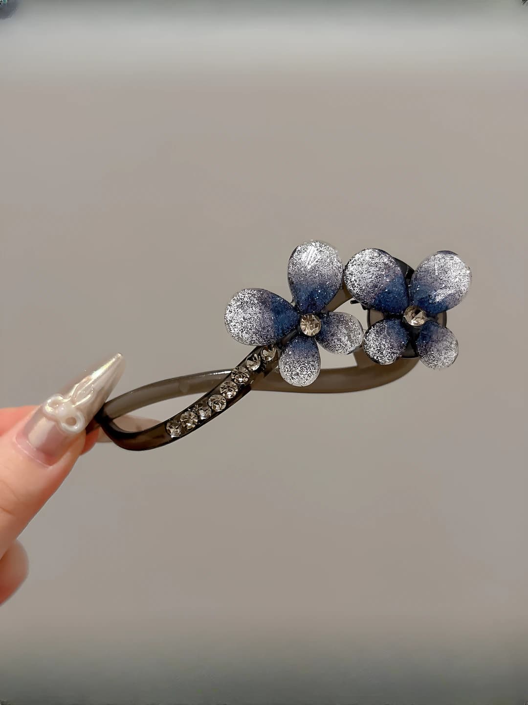 Blue, bow, ~11 cm