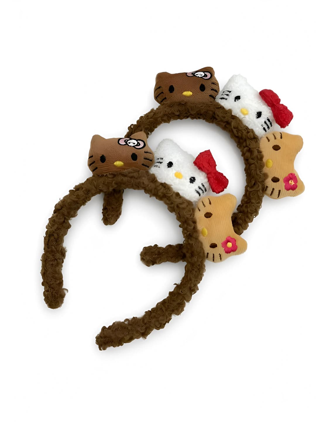 Плюшевый ободок для женщин в стиле Hello Kitty Гавайи для умывания и масок