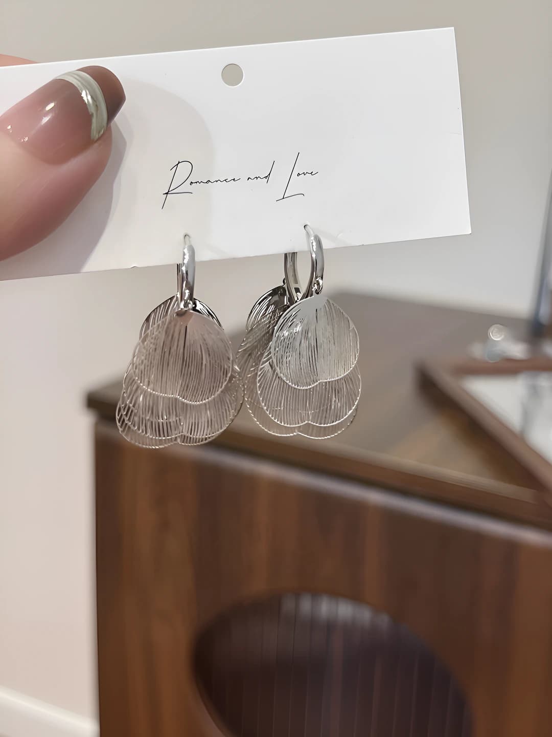 87088 Silver tassel earring