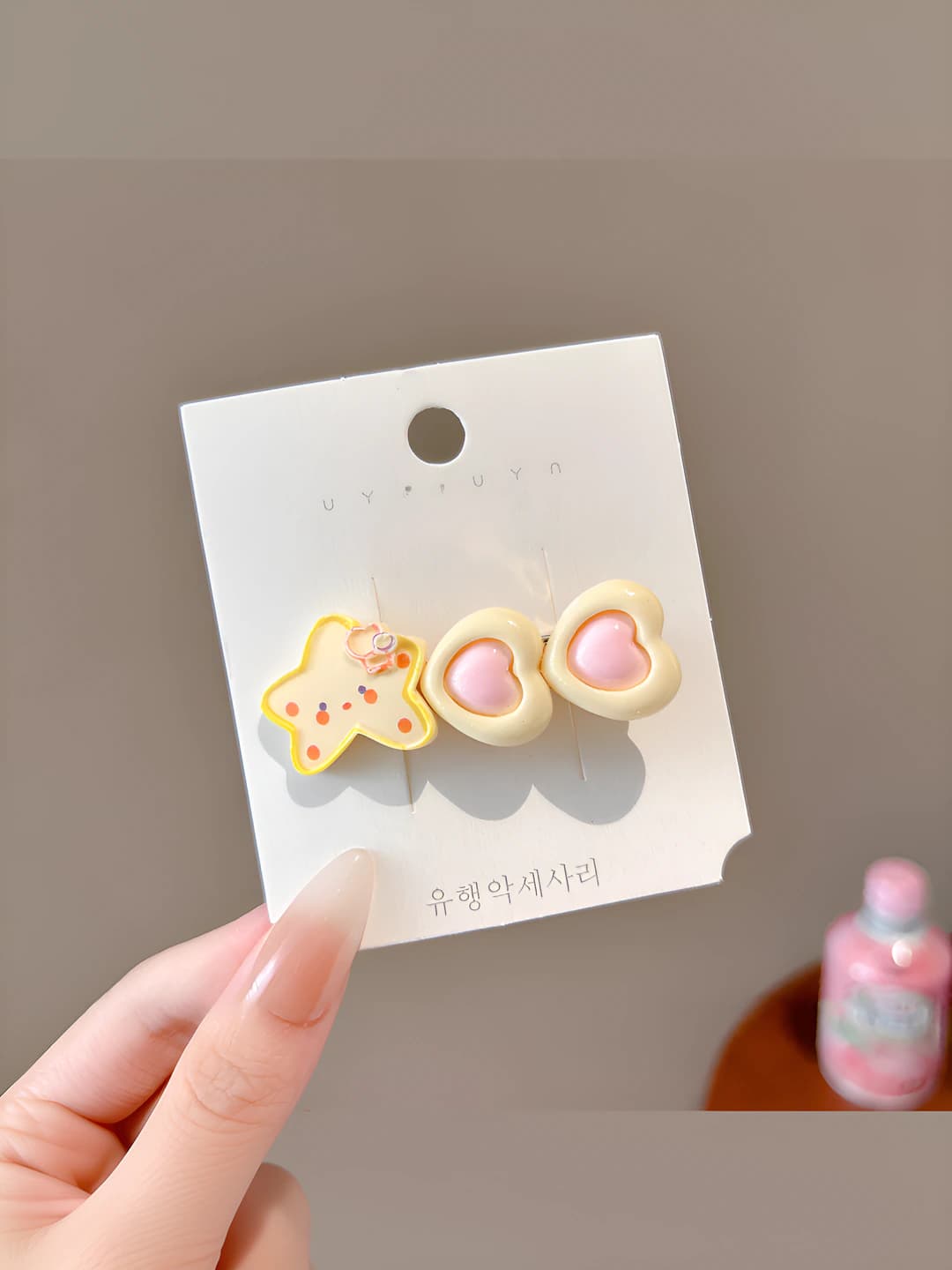 Double heart hair clip