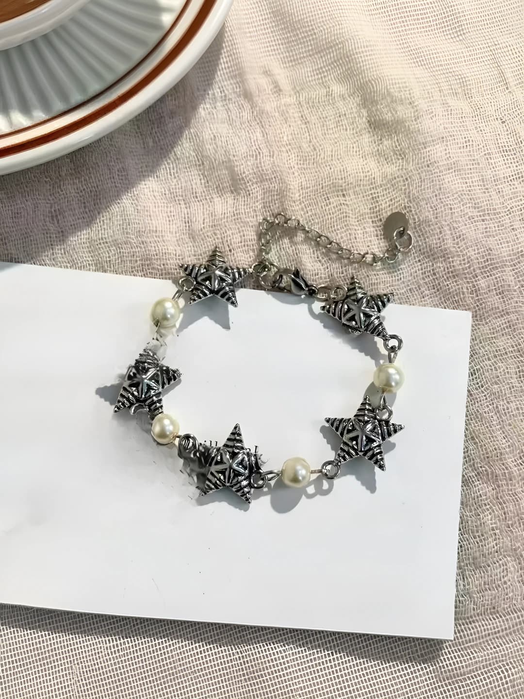 Pearl star bracelet