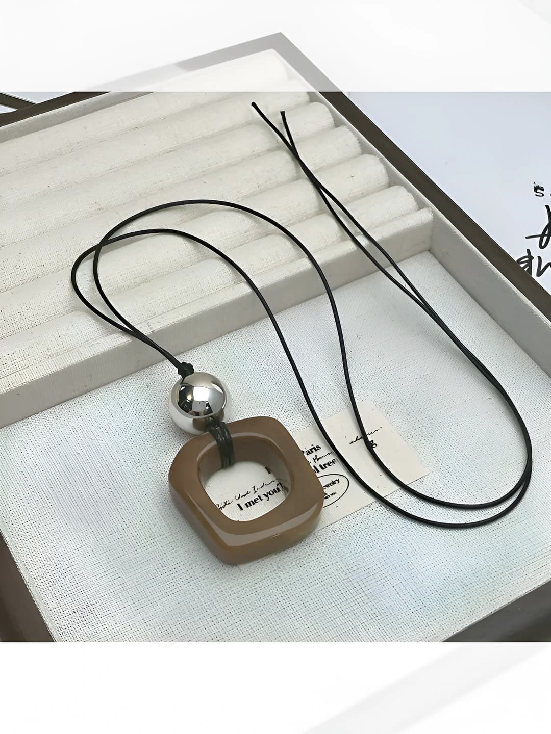 14# Necklace-Coffee-Silver
